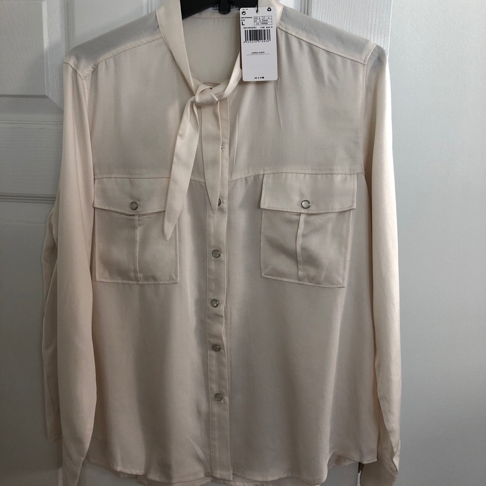 Mango ecru blouse brand new with tags